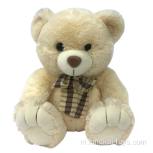 Romige boog teddybeer pluche